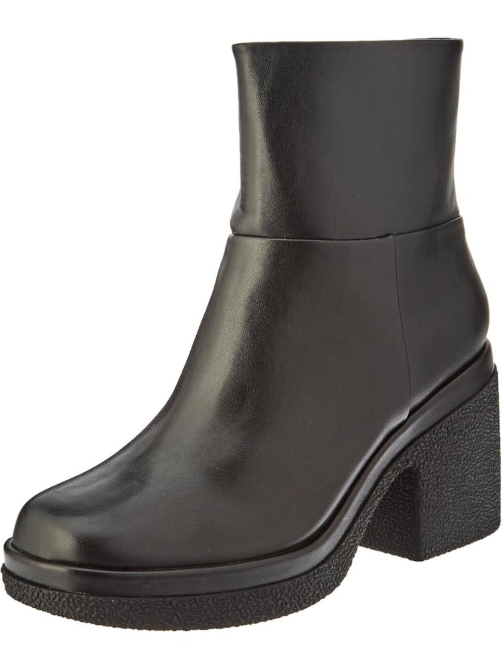 Stylish Women's Faux Leather Platform Ankle Boots with Square Toe - Trendy